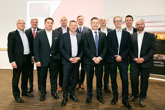 v.l.n.r. Raspotnig, Preuner, Glass, Autzinger, Nussbaumer, Höller, Roider, Klett, Graf, Kriechbaum, Reitermajer © Messezentrum Salzburg / Neumayr / Probst v.l.n.r. Raspotnig, Preuner, Glass, Autzinger, Nussbaumer, Höller, Roider, Klett, Graf, Kriechbaum, Reitermajer © Messezentrum Salzburg / Neumayr / Probst